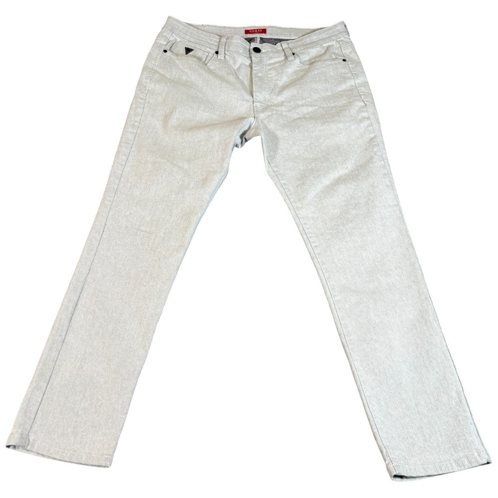 Guess Los Angeles Sammy Skinny Jeans Mens 36x30 (37x29.5)‎ Gray Denim Low Rise
